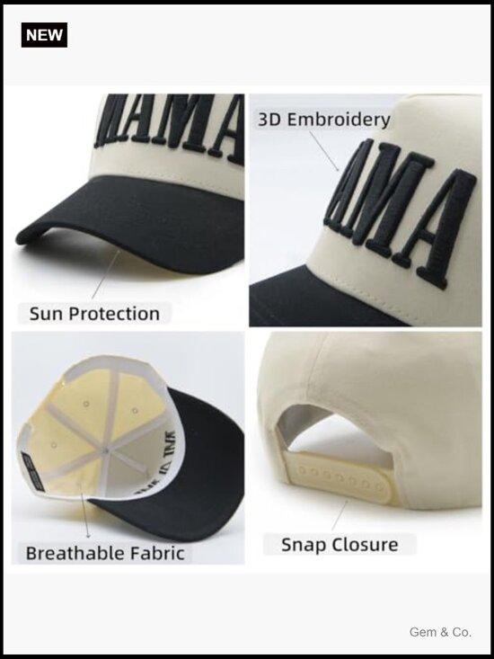Embroidered Mama Trucker Hat Adjustable Snapback Baseball Cap main image 4